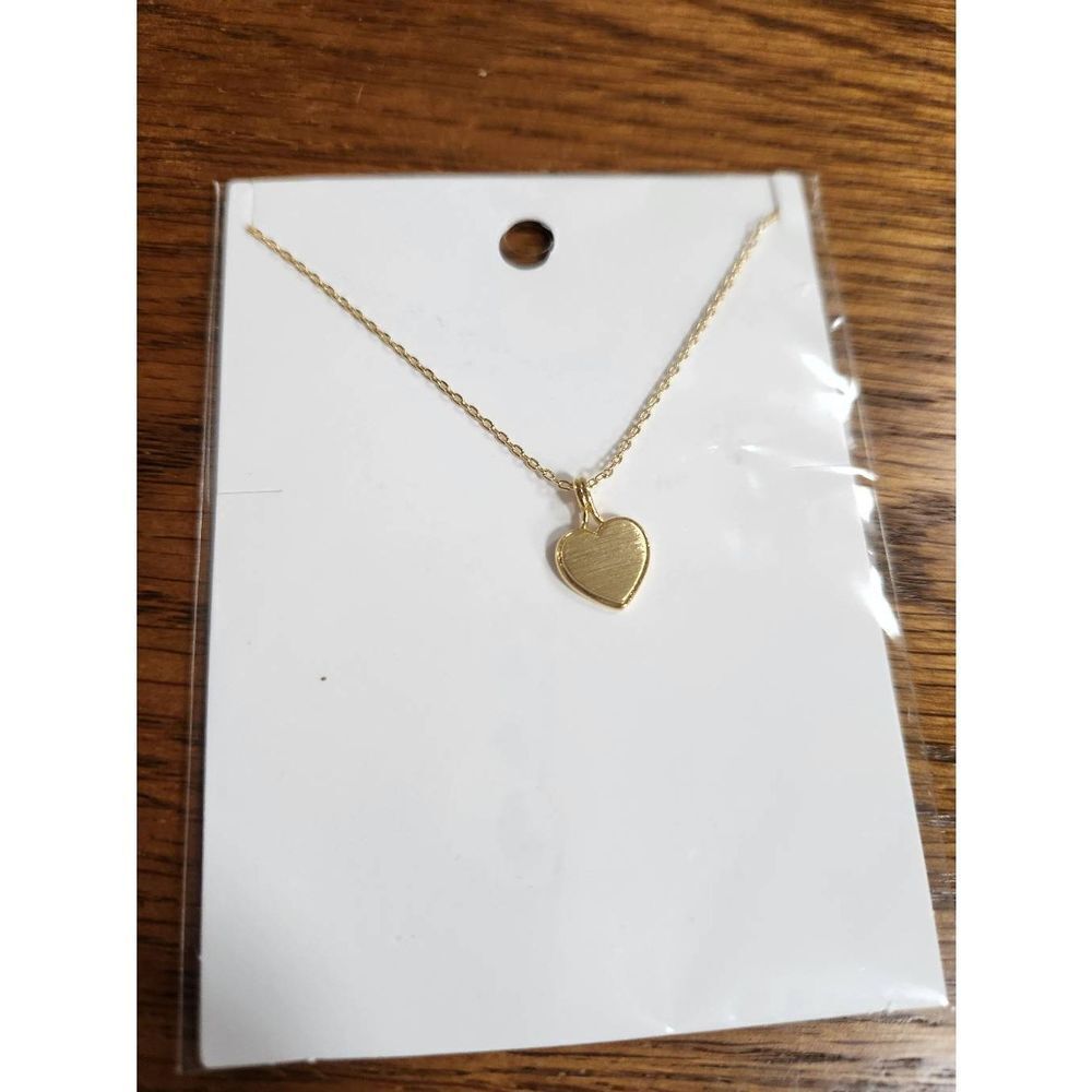 Matte Gold Heart Necklace